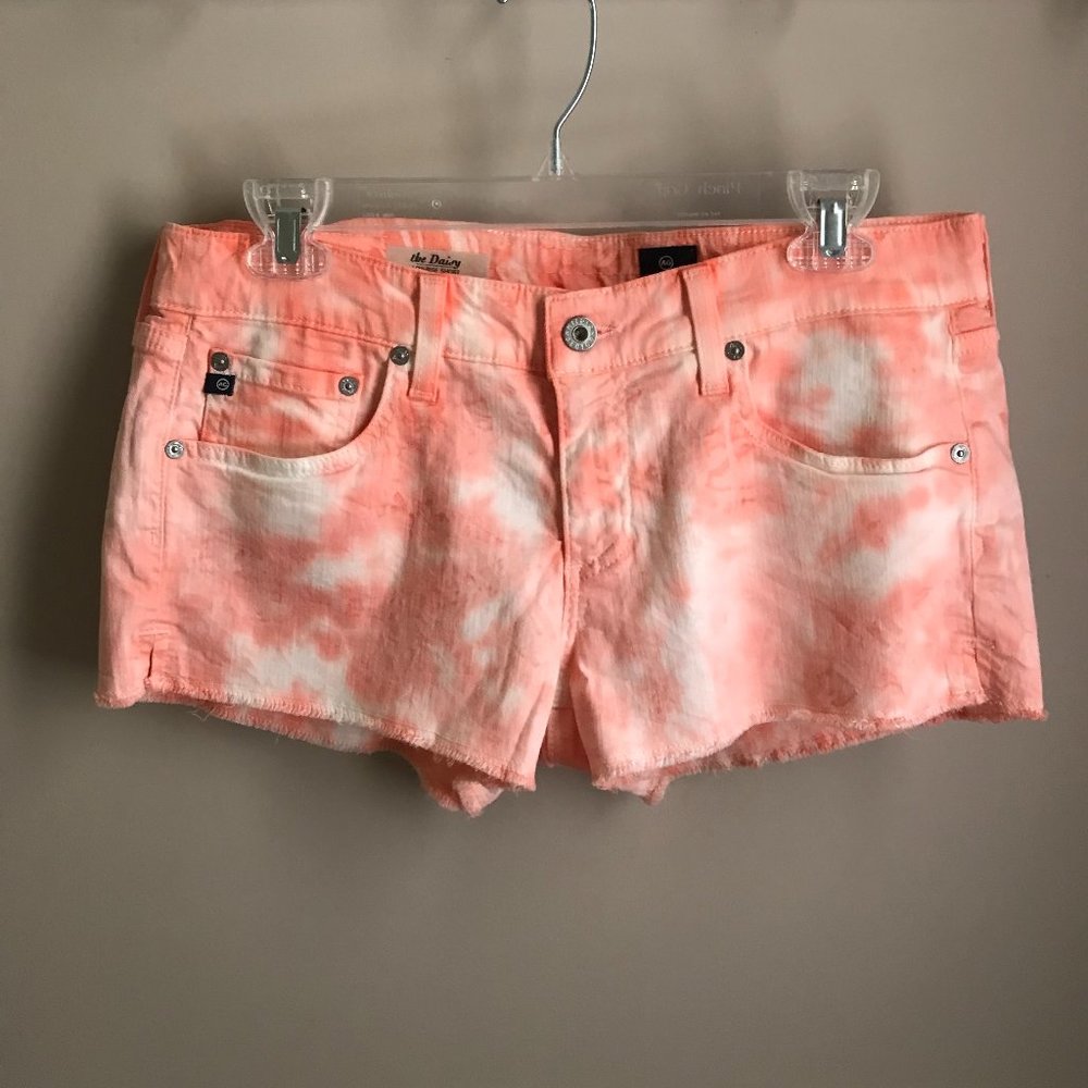 ADRIANO GOLDSCHMIED DAISY Women's tie-dyed shorts Size 30 in color Orange